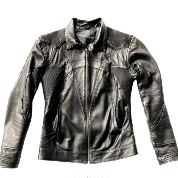 Men's leather jacket designed to blend timeless craftsmanship with modern... - Picture 1 of 1
